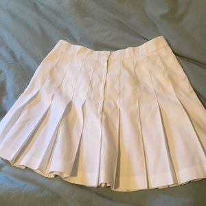White Pleated Tennis Skirt